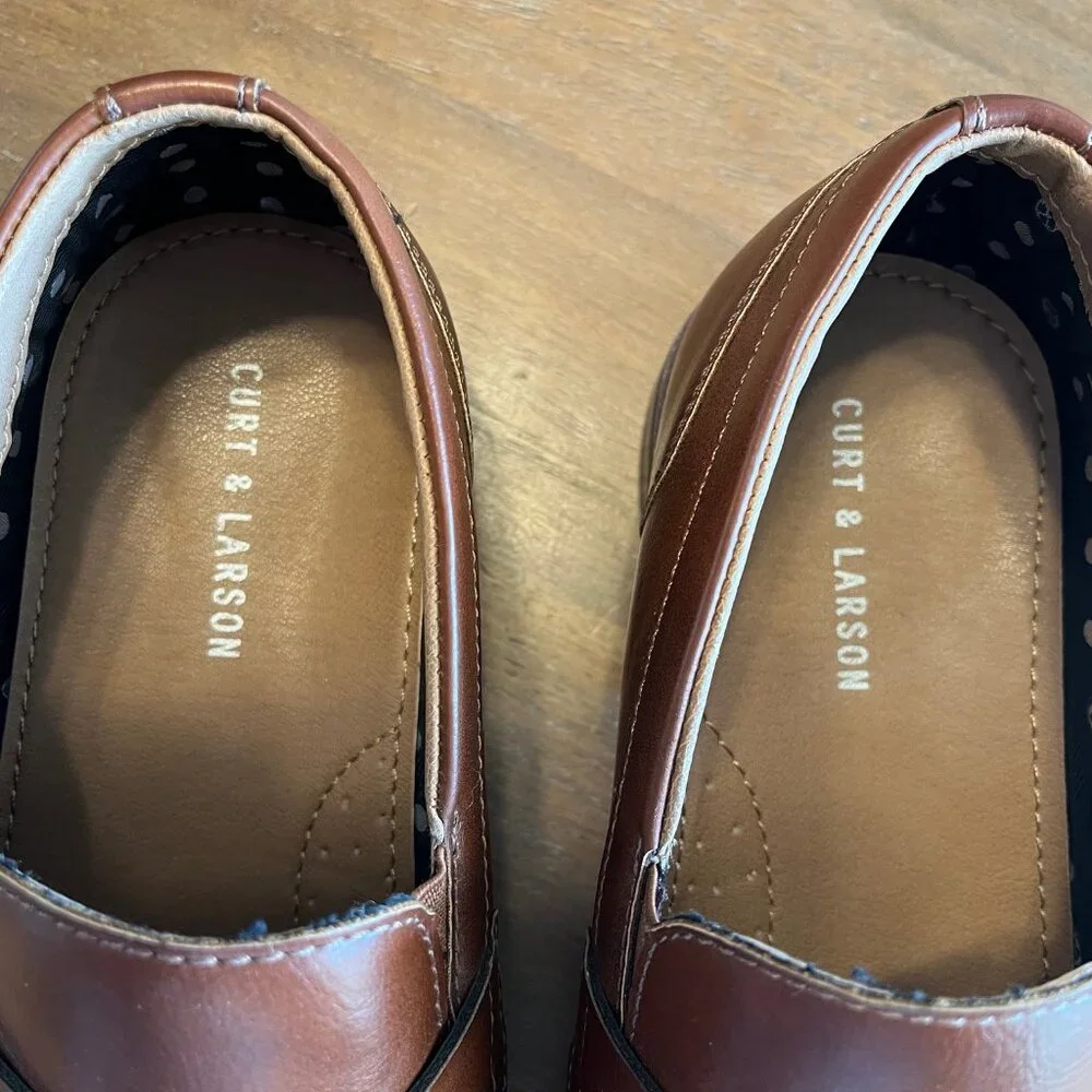 Curt & Larson Shoes Men US 11 M Brown Lyon Santos Casual Slip On‎ Loafers